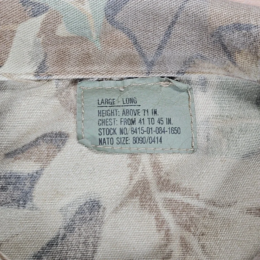Vintage Military Advantage Timber Camo BDU Uniform Set Men L Long Leaf Hunting